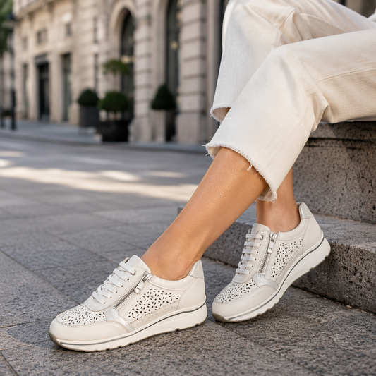 Sabatini S6020 Vitello Bianco - sneaker donna indossata
