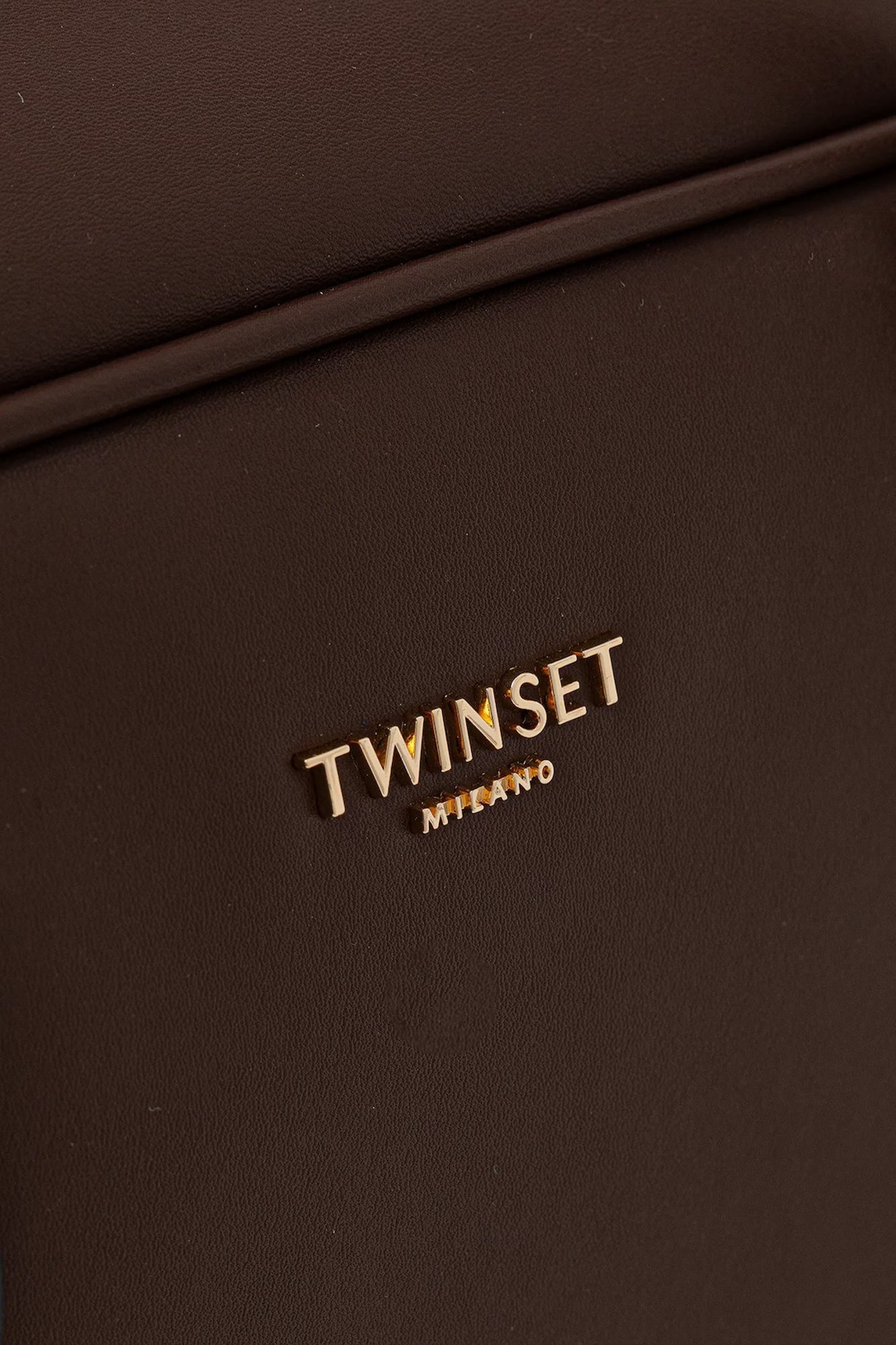 TWINSET Borsa Donna a Mano Bauletto Marrone con Tracolla Regolabile