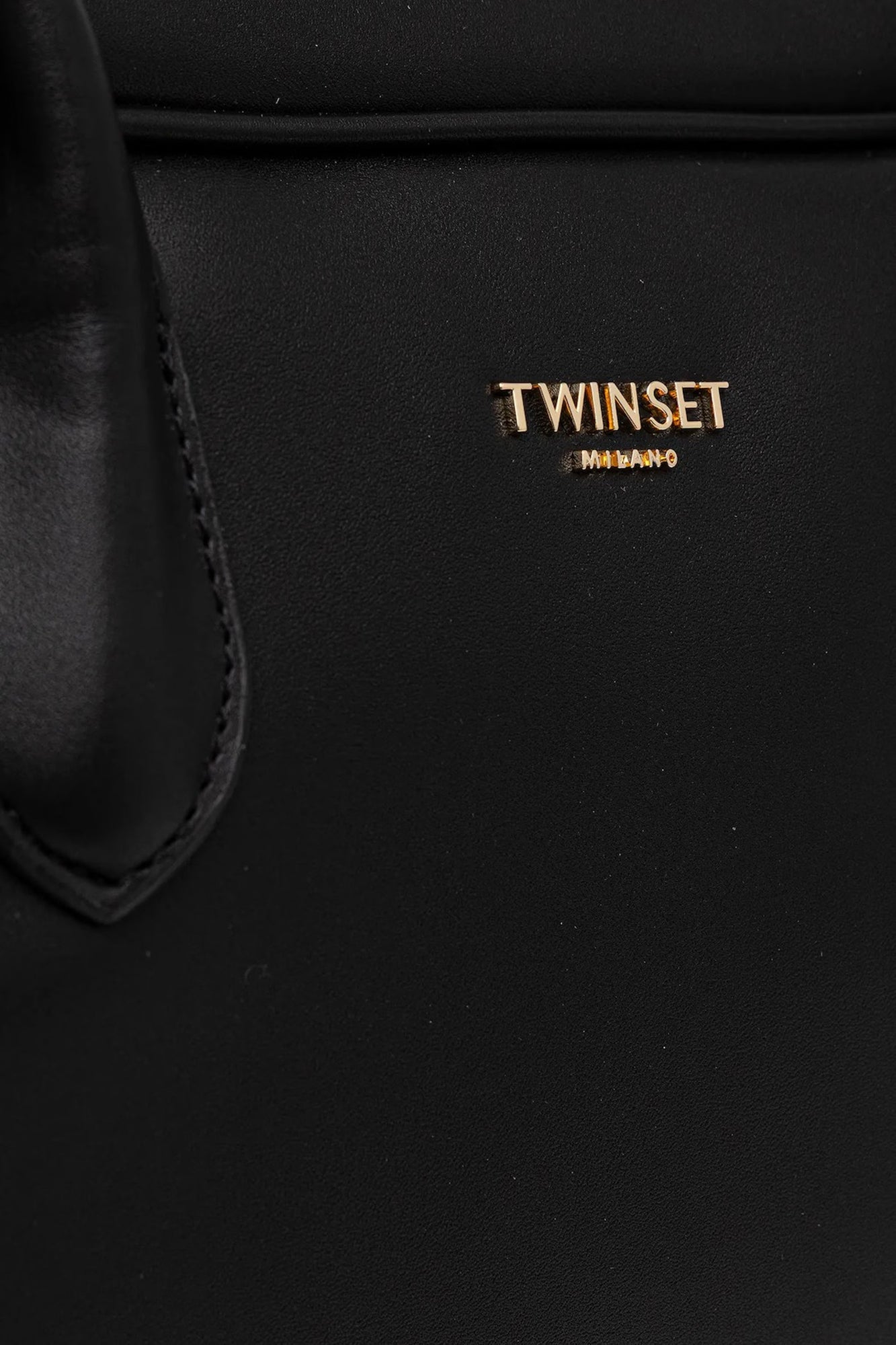 TWINSET Borsa Donna a Mano Bauletto Nero con Tracolla Regolabile