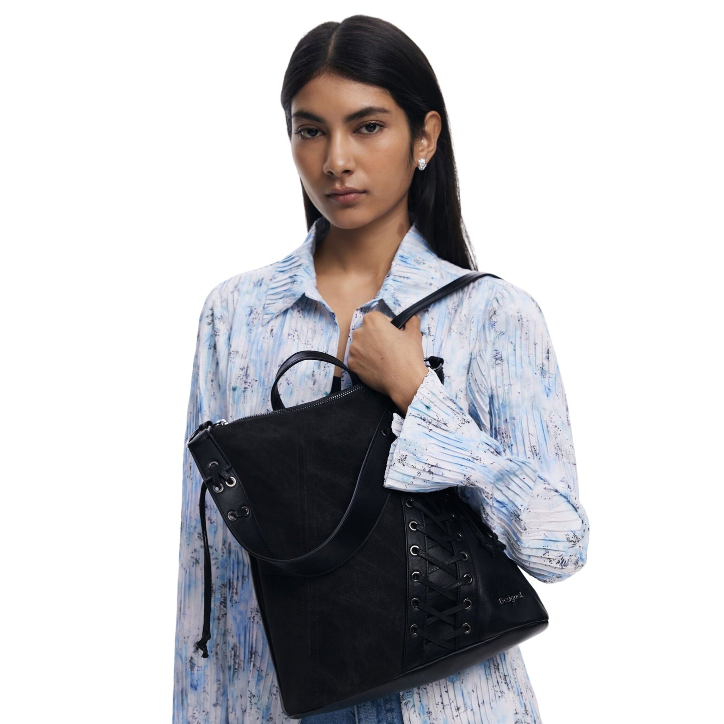 DESIGUAL Zaino Donna Patch Tango Pretoria Mini Nero