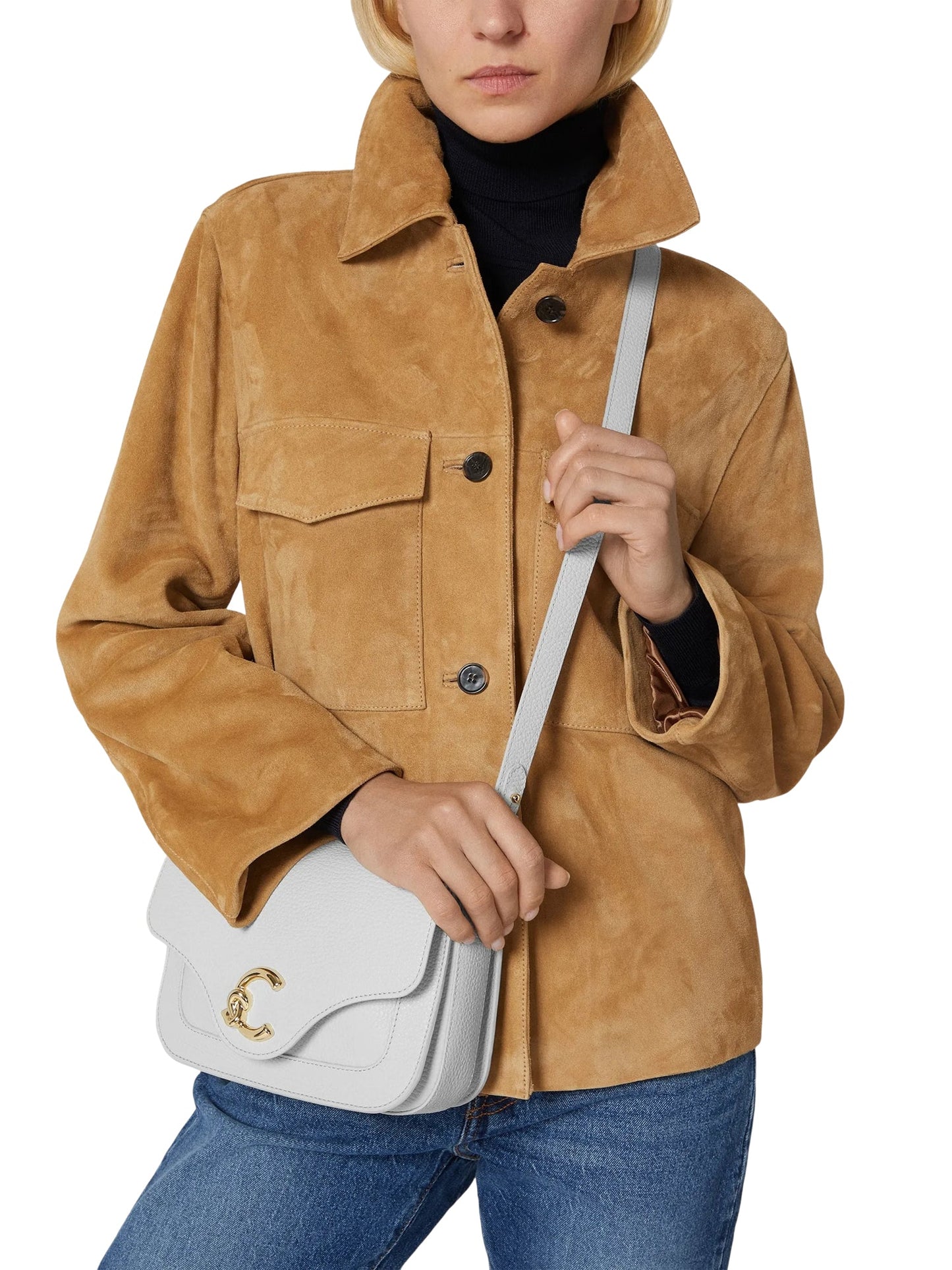 COCCINELLE Borsa Donna a Tracolla Rossa, In Vera Pelle, C-Me Small