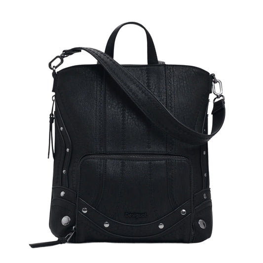 DESIGUAL Zaino Donna Nero Embro Patch Pretoria Mini