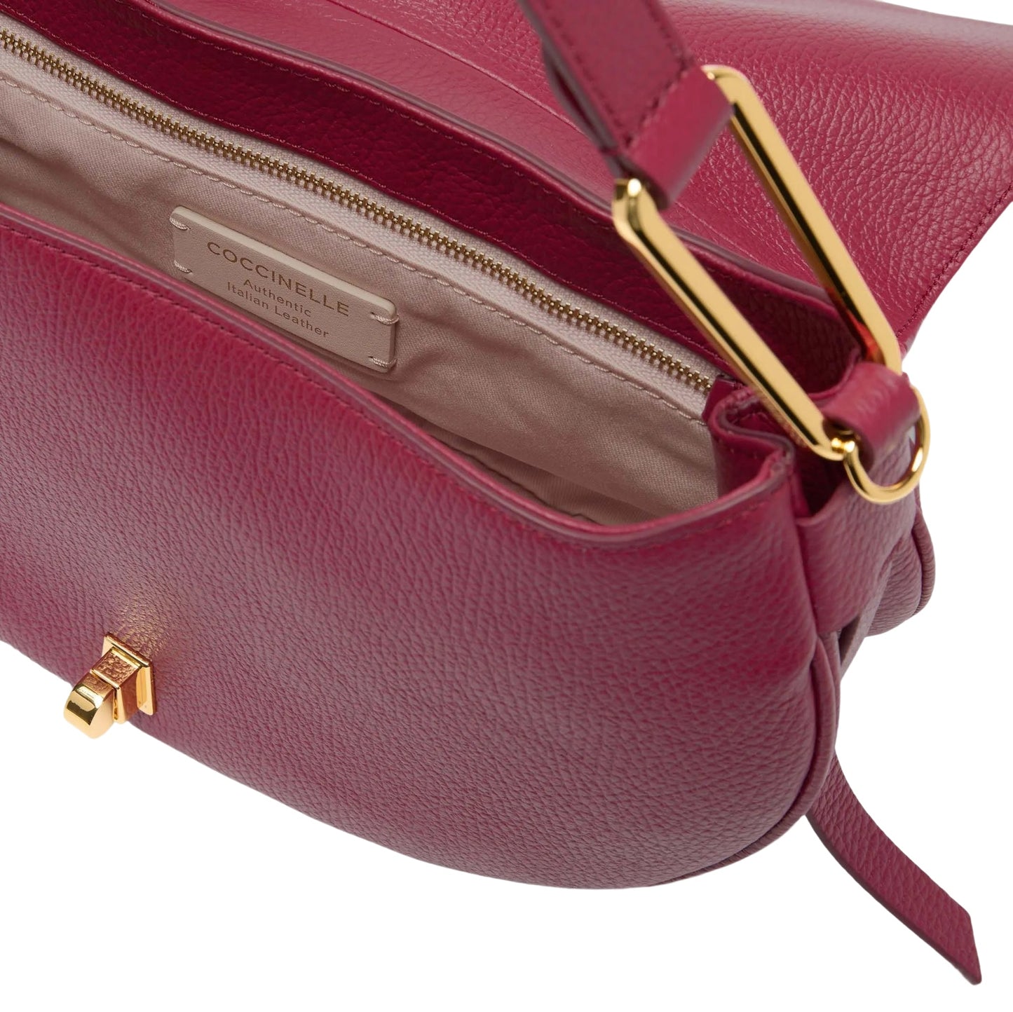 COCCINELLE Borsa Donna a Mano con Tracolla Rossa, In Vera Pelle, Magie Soft