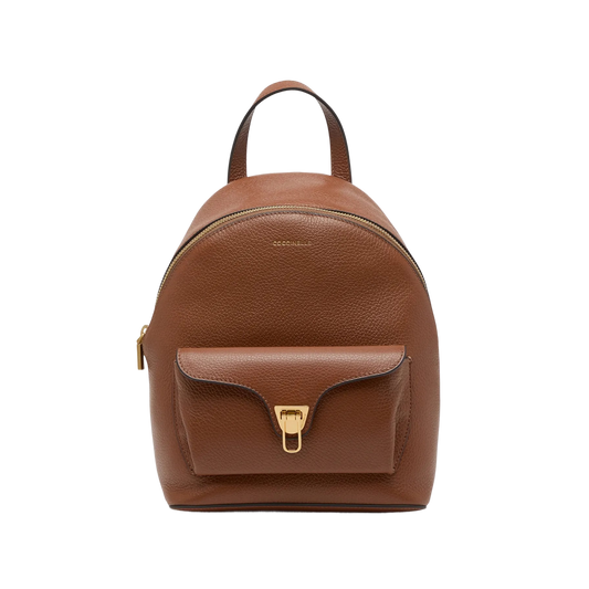 COCCINELLE Zaino Donna Marrone Beat Generation in Vera Pelle