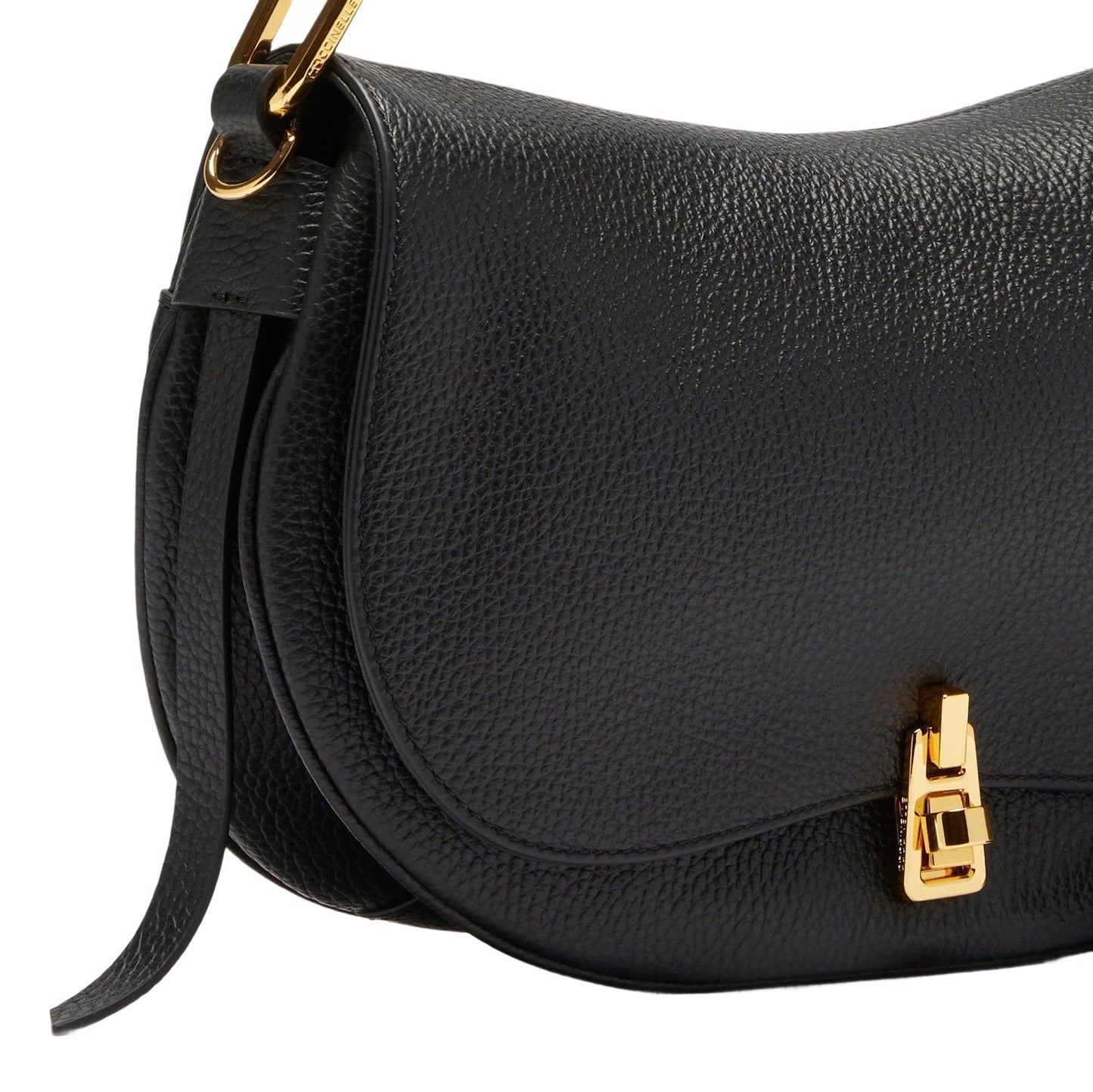 COCCINELLE Borsa Donna a Mano con Tracolla Nera, In Vera Pelle, Magie Soft Medium