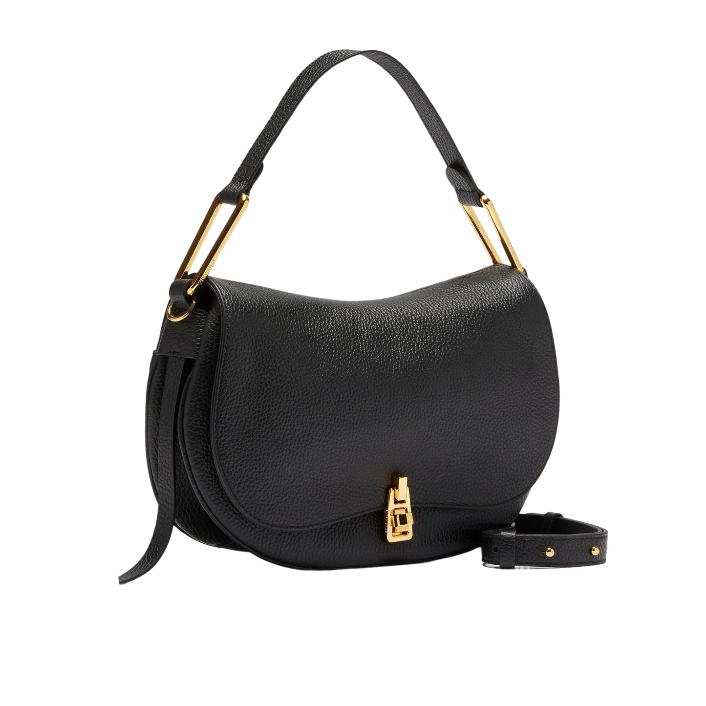 COCCINELLE Borsa Donna a Mano con Tracolla Nera, In Vera Pelle, Magie Soft Medium