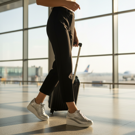 Melluso Sneakers aeroporto valigia