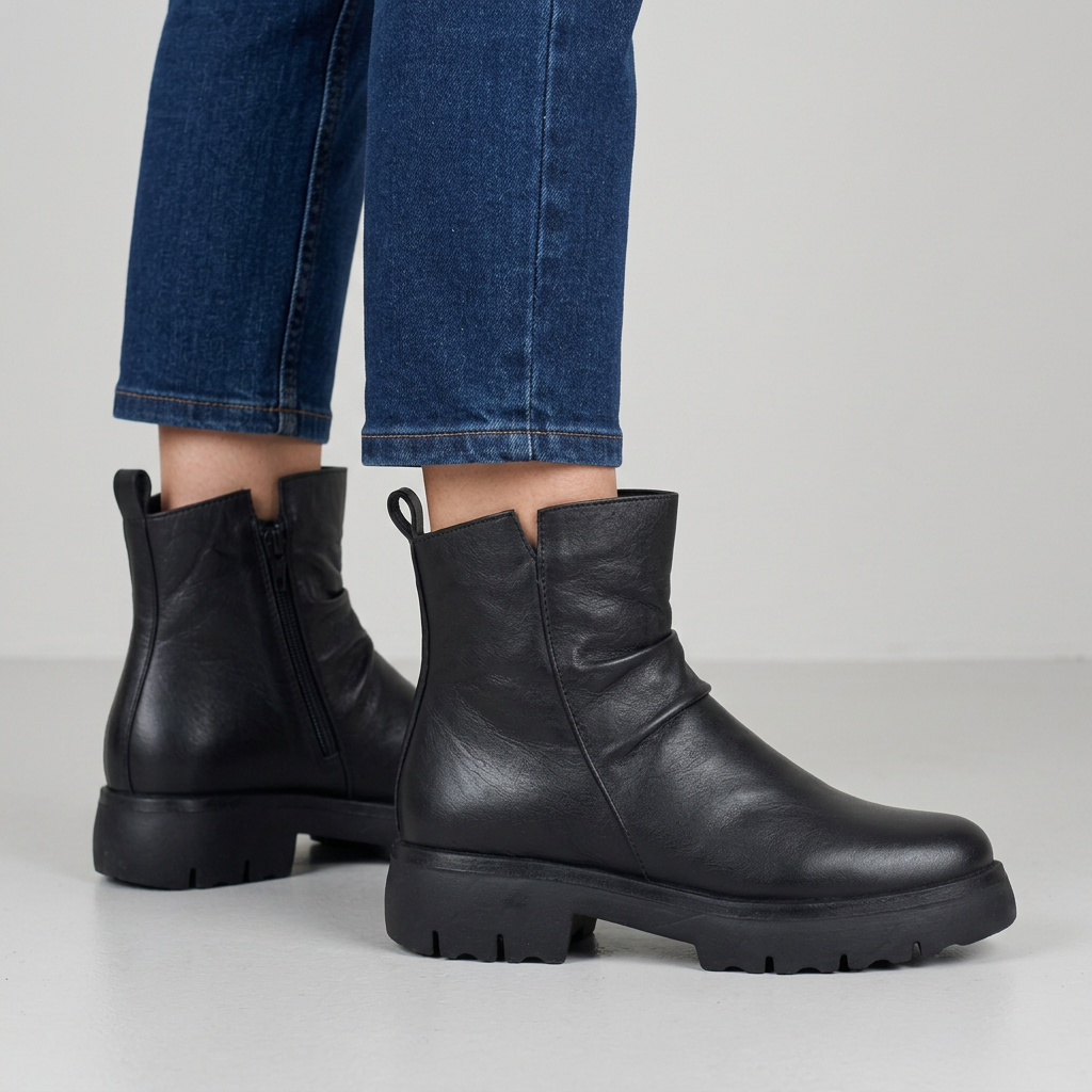 Stivaletti Melluso indossati con jeans blu