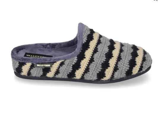 Valleverde Ciabatta donna con pattern e sottopiede in peluche 26252